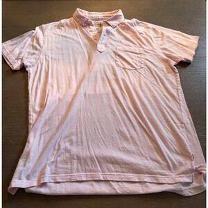 Relwen Mens 2X Pink Cotton Jersey Short Sleeve Pocket Polo Shirt‎ Swallow Logo